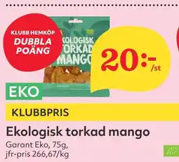 Östenssons Ekologisk torkad mango erbjuda