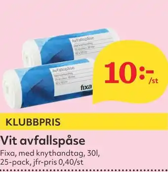 Östenssons Vit avfallspåse erbjuda