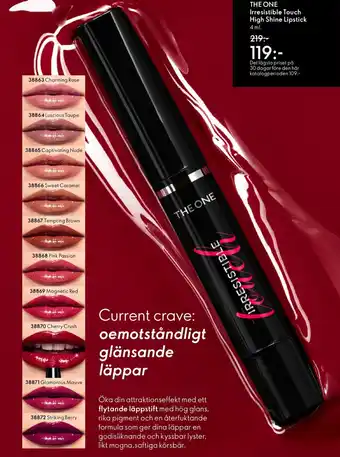 Oriflame The one irresistible touch high shine lipstick erbjuda