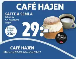 Ica Hajen Lagpris KAFFE & SEMLA erbjuda