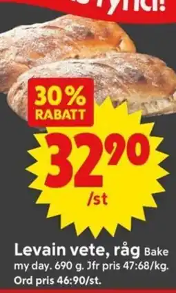 ICA Supermarket Levain vete, råg Bake erbjuda