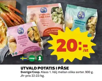 Coop UTVALD POTATIS I PÅSE erbjuda