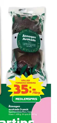 Stora Coop Ätmogen avokado 3-pack erbjuda