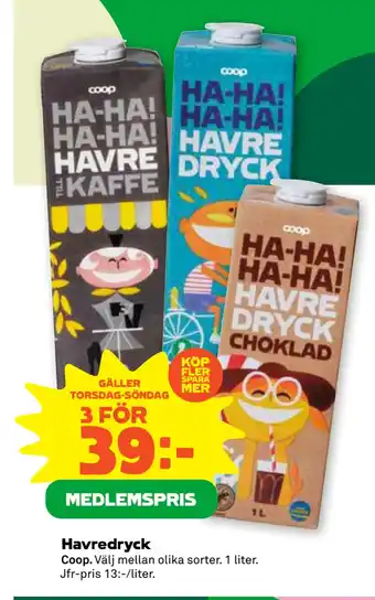 Stora Coop Havredryck erbjuda