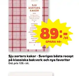 Stora Coop Sju sorters kakor - Sveriges bästa recept på klassiska bakverk och nya favoriter erbjuda