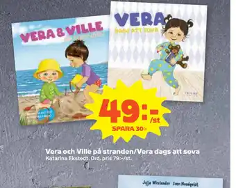 Stora Coop Vera och Ville på stranden/Vera dags att sova erbjuda