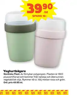 Stora Coop Yoghurtbägare erbjuda