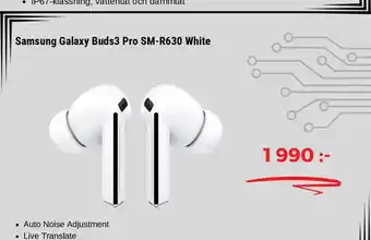 Elon Samsung Galaxy Buds3 Pro SM-R630 White erbjuda