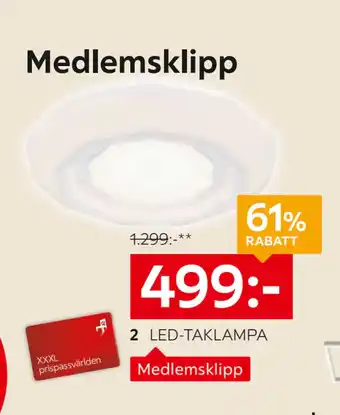 XXXLutz LED-taklampa erbjuda