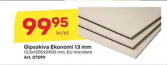 Byggmax Gipsskiva Ekonomi 13 mm erbjuda