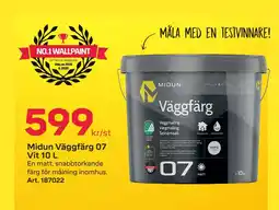 Byggmax Midun Väggfärg 07 Vit 10 L erbjuda