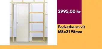 Hornbach Pocketkarm vit m8x21 95mm erbjuda