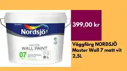 Hornbach Väggfärg nordsjö master wall 7 matt vit erbjuda