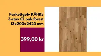 Hornbach Parkettgolv kährs 3-stav cl oak forest 13x200x2423 mm erbjuda