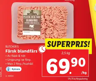 Lidl Färsk blandfärs erbjuda