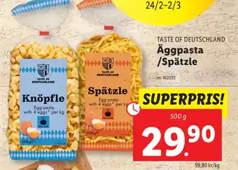 Lidl Äggpasta /Spätzle erbjuda