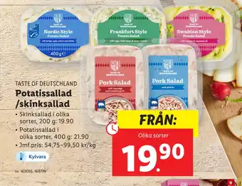 Lidl Potatissallad /skinksallad erbjuda