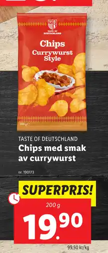 Lidl Chips med smak av currywurst erbjuda