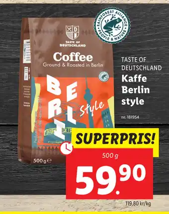 Lidl Kaffe Berlin style erbjuda