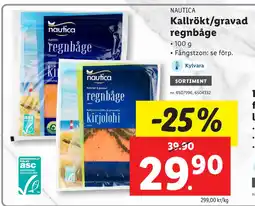 Lidl Kallrökt/gravad regnbåge erbjuda