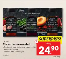 Lidl Tre sorters marmelad erbjuda