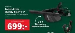 Lidl Batteridriven lövsug/-blås 40 V erbjuda