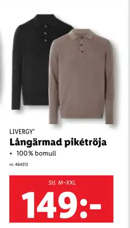 Lidl Långärmad pikétröja erbjuda