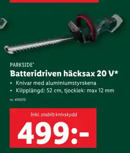 Lidl Batteridriven häcksax 20 V erbjuda