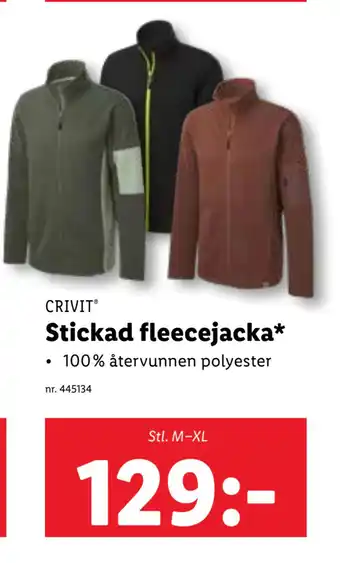 Lidl Stickad fleecejacka erbjuda