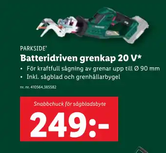 Lidl Batteridriven grenkap 20 V erbjuda