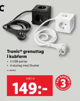 Lidl Tronic grenuttag i kubform erbjuda