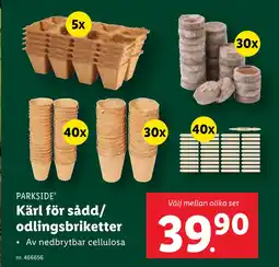 Lidl Kärl för sådd/ odlingsbriketter erbjuda