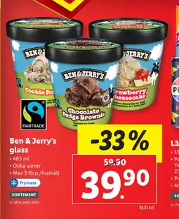 Lidl Ben & Jerry’s glass erbjuda