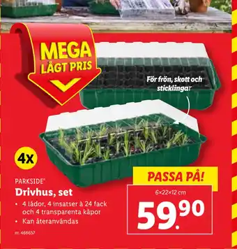 Lidl Drivhus, set erbjuda