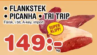 Nya Pulsen FLANKSTEK • PICANHA • TRI TRIP erbjuda