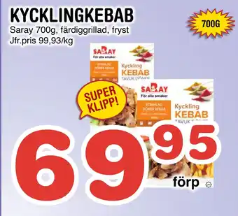 Nya Pulsen KYCKLINGKEBAB erbjuda