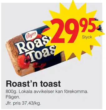 Matöppet Roast’n toast erbjuda