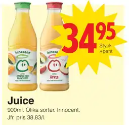 Matöppet Juice erbjuda