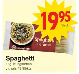 Matöppet Spaghetti erbjuda