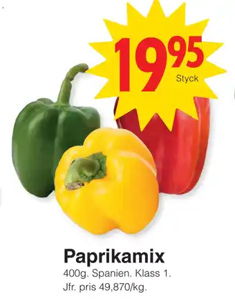 Matöppet Paprikamix erbjuda