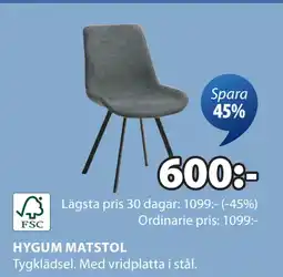JYSK HYGUM MATSTOL erbjuda