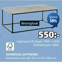 JYSK DOKKEDAL SOFFBORD erbjuda