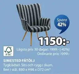 JYSK SIMESTED FÅTÖLJ erbjuda