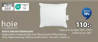 JYSK WHITE DREAM FIBERKUDDE erbjuda