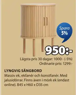 JYSK LYNGVIG SÄNGBORD erbjuda