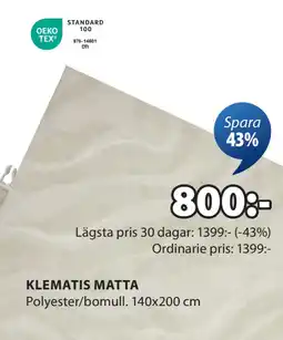 JYSK KLEMATIS MATTA erbjuda