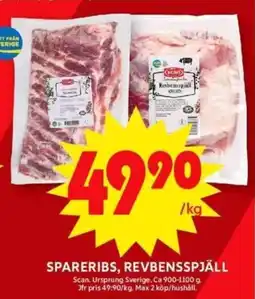 ICA Maxi SPARERIBS, REVBENSSPJÄLL erbjuda