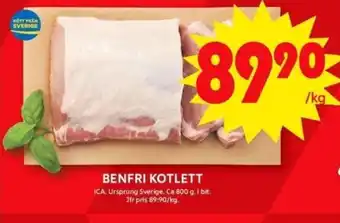 ICA Maxi BENFRI KOTLETT erbjuda