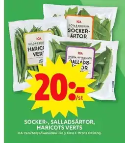 ICA Maxi SOCKER-, SALLADSÄRTOR, HARICOTS VERTS erbjuda