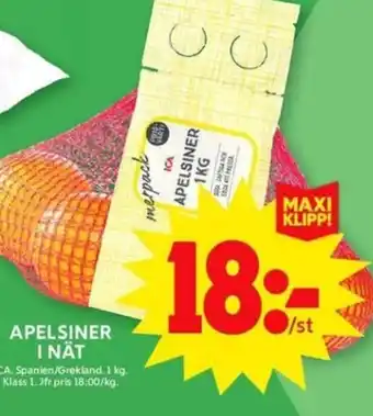 ICA Maxi APELSINER INÄT erbjuda